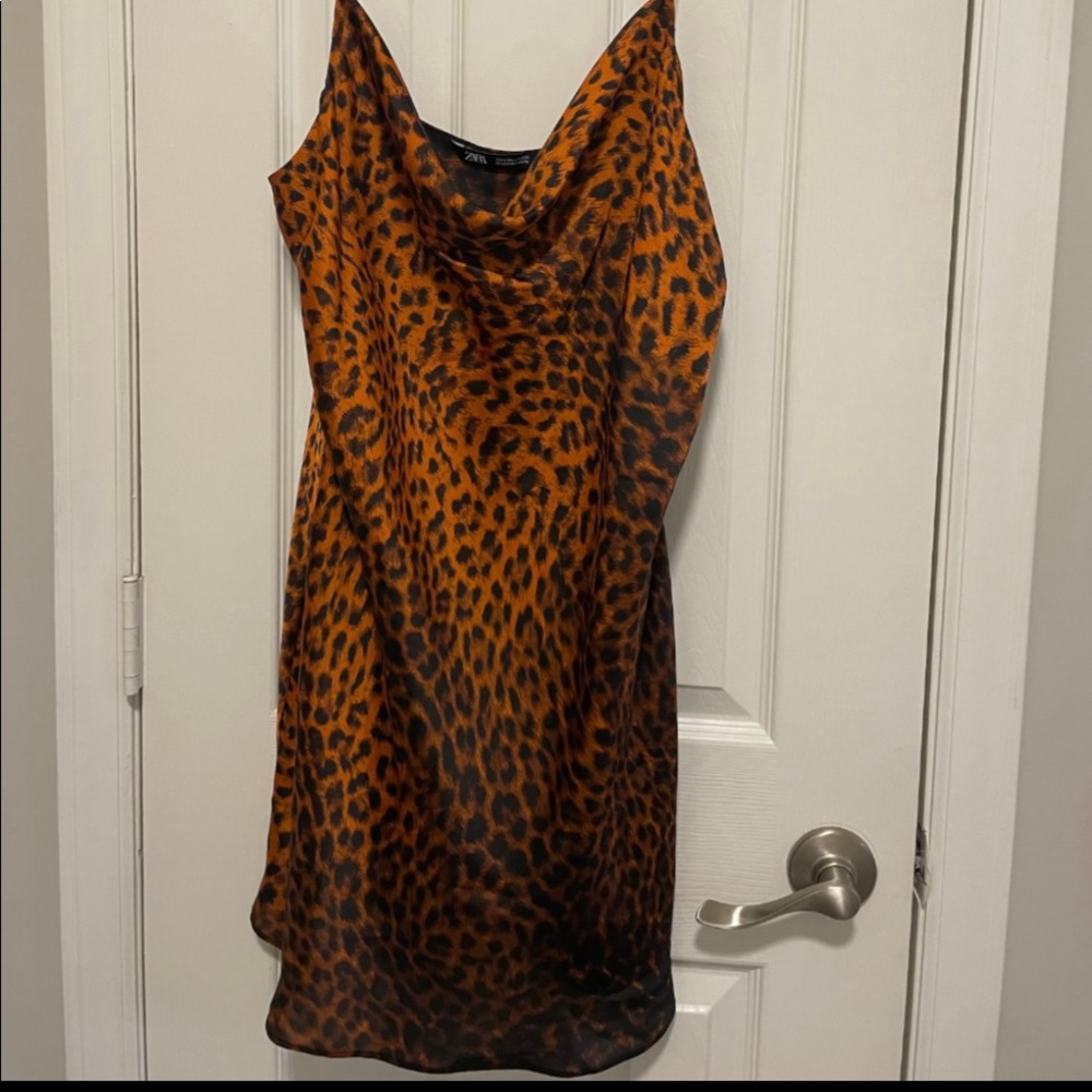 Zara Satin Dress. Size Large